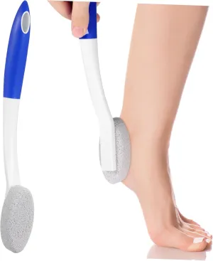 Foot Exfoliator Brush Pumice Stone Long Handle Bath Brush for Shower Removal