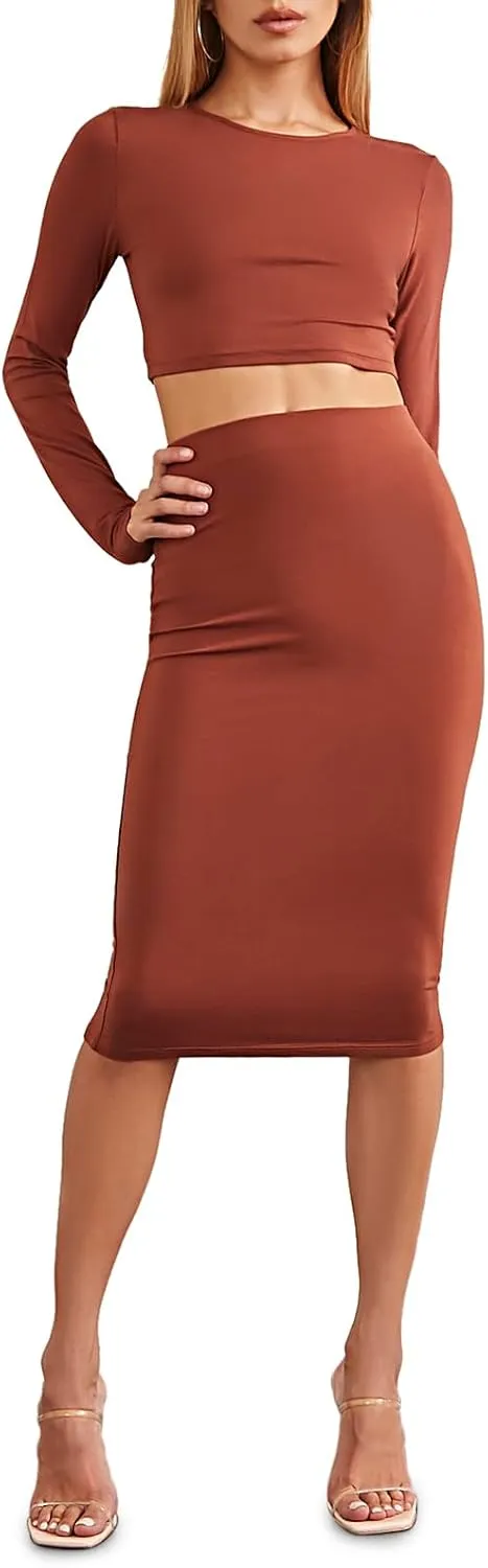Forever 21 Women's Crop Top & Pencil Skirt Set