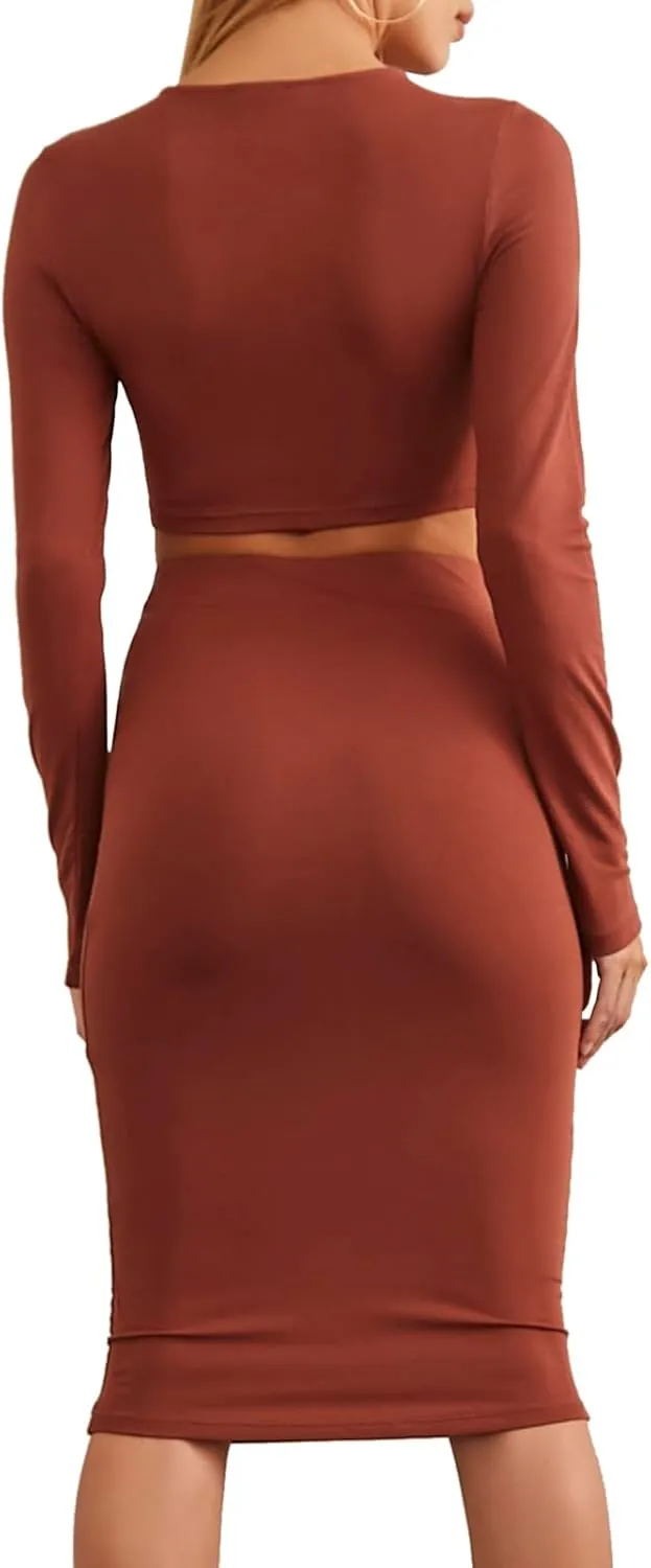 Forever 21 Women's Crop Top & Pencil Skirt Set