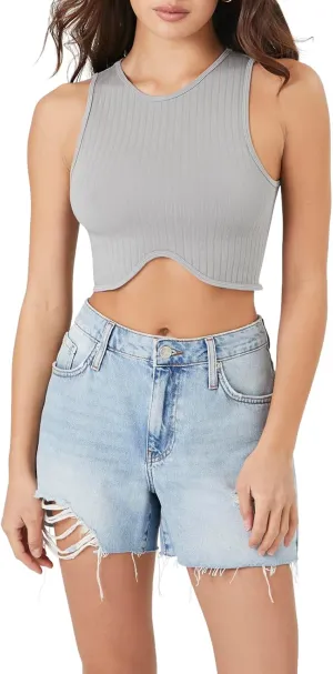 Forever 21 Women's Seamless Ribbed Crop Top