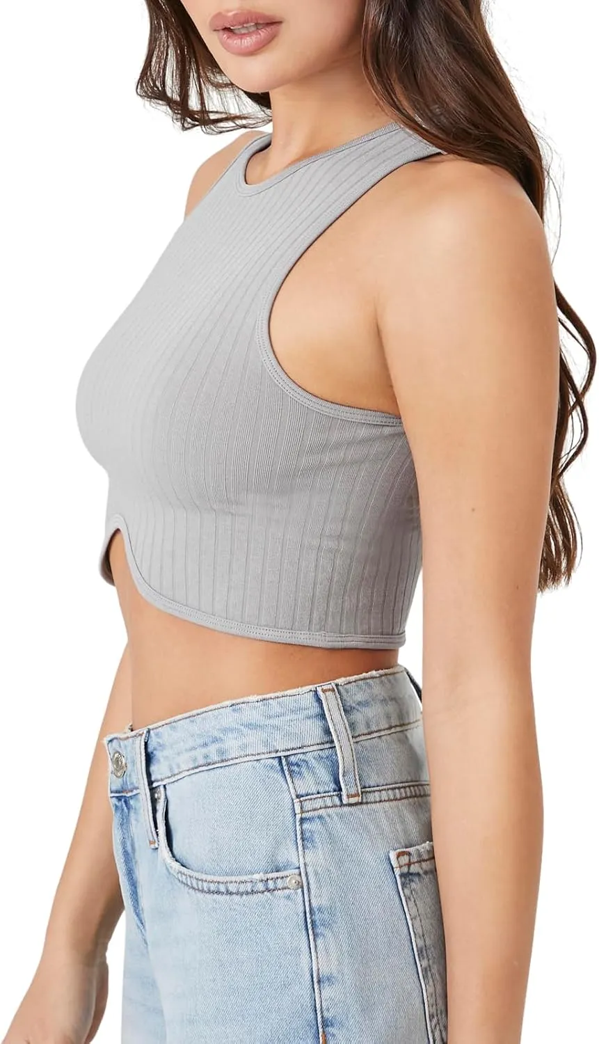 Forever 21 Women's Seamless Ribbed Crop Top