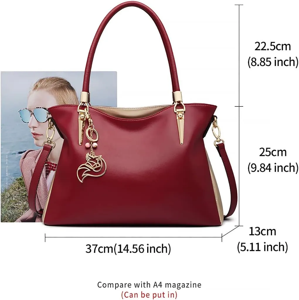 FOXLOVER Large Capacity Tote Handbags for Women, Women's Top-handle Bags Fashion Shoulder Bags Purses Minimalist design