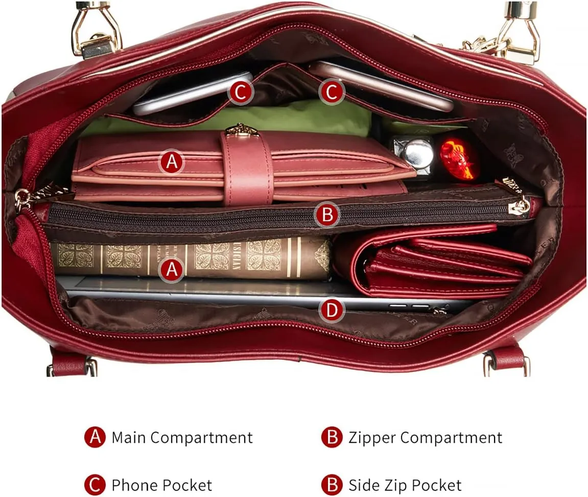FOXLOVER Large Capacity Tote Handbags for Women, Women's Top-handle Bags Fashion Shoulder Bags Purses Minimalist design