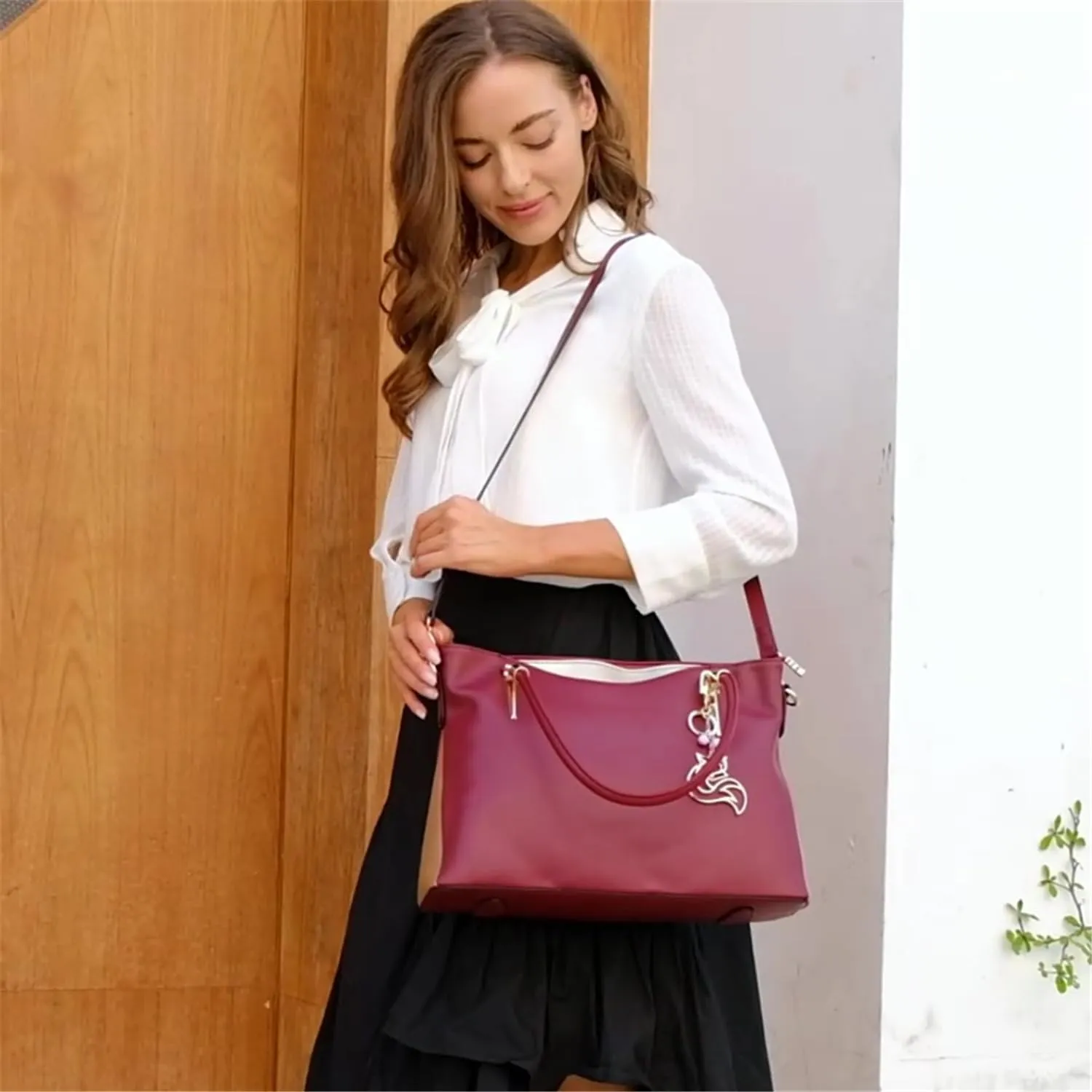 FOXLOVER Large Capacity Tote Handbags for Women, Women's Top-handle Bags Fashion Shoulder Bags Purses Minimalist design