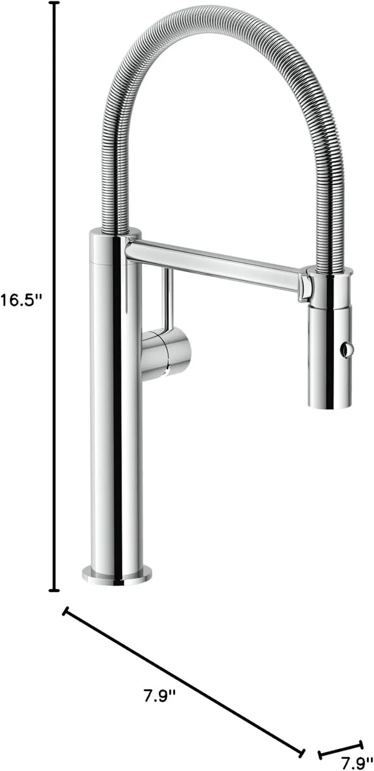 Franke FFPD4400 Pescara Single Handle Pull, 16.5 inch Ultra-Tall high arc Kitchen Faucet, Polished Chrome
