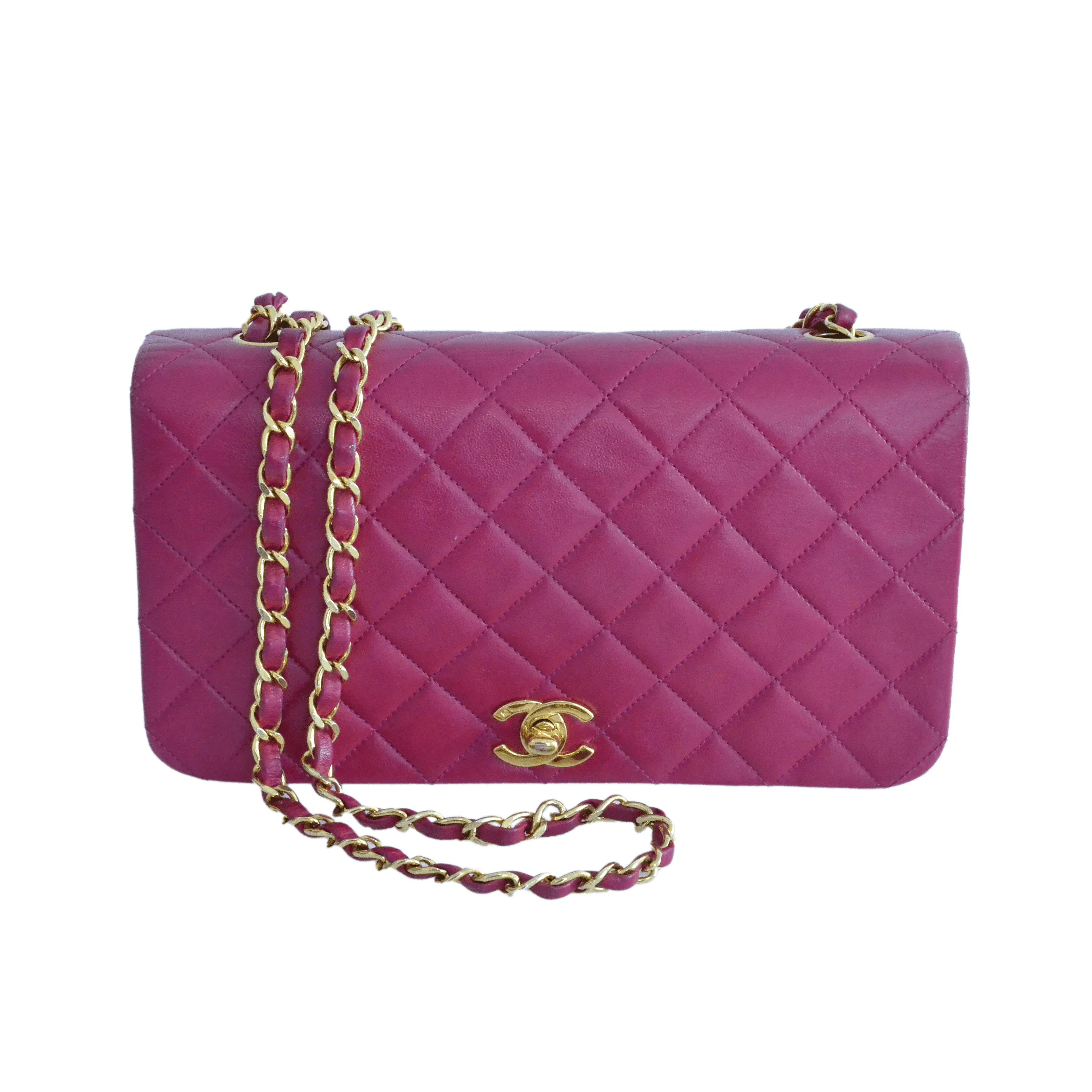 Fuchsia CC Timeless Single Flap Bag
