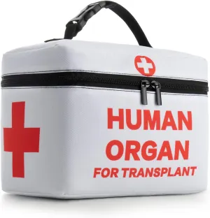 Funny Human Organ for Transplant Insulated Lunch Box-Portable Reusable Medical Nurse Lunch Bag with Detachable Handle for Women Men and Kids-Gag Gift