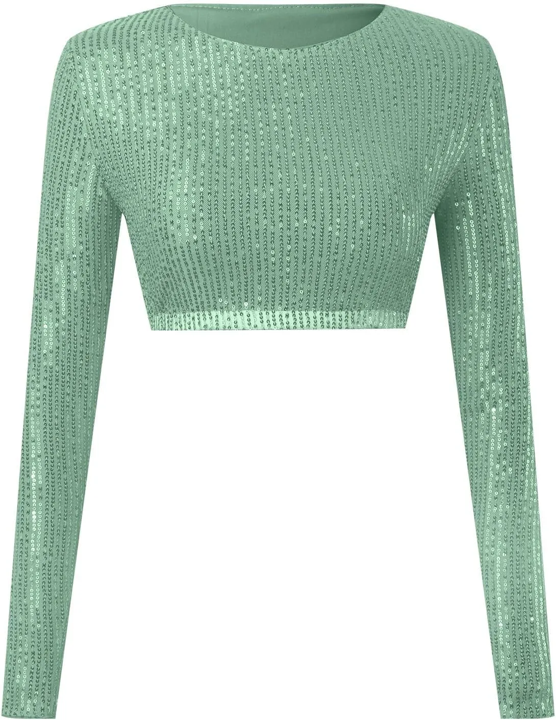 Fuzzy Robe 2xl Solid Color Round Slim Midriff Long Sleeved Top Lingerie Underwire