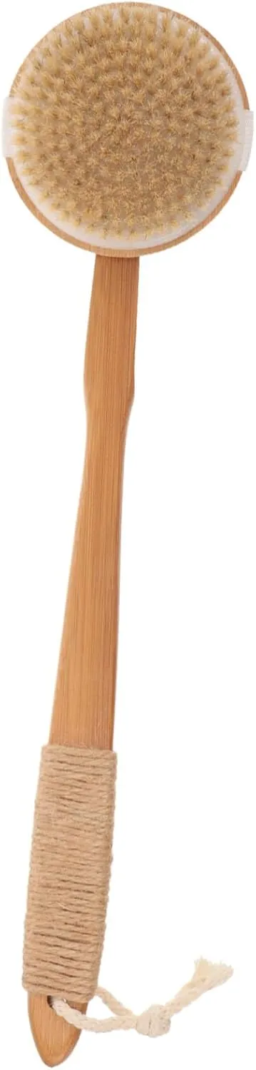 GALPADA Removable Bath Brush Back Skin Body Shower Scrubber Bathroom Cleaning Handled Scrubbing Brush Exfoliating for Long Wash Brush Cleansing Handle Bath Brush Bristles