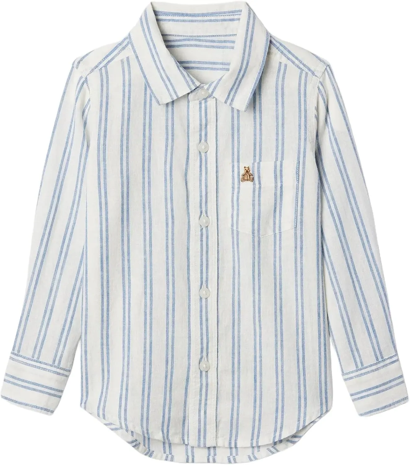 GAP Baby Boys' Ls Linen Woven Top