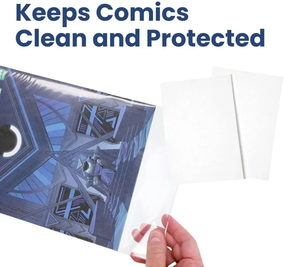 Gemini Premium Comic Book Bags and Boards | Current Size (6 7/8" x 10 1/2" Bags, 6 3/4" x 10 1/2" Boards) | 2-mil Polypropylene Bags, 24-pt Acid-Free Boards (500 Each)