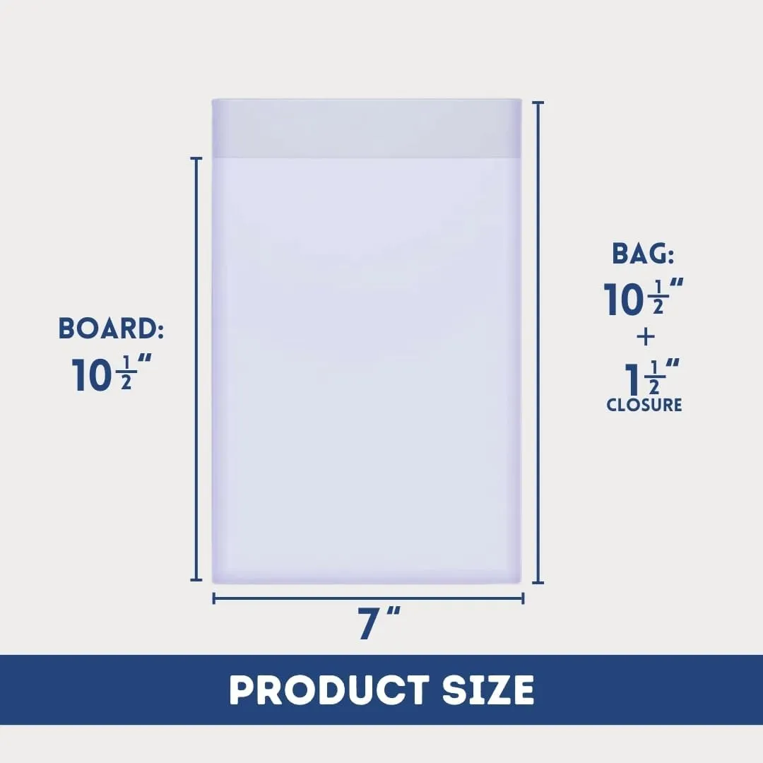 Gemini Premium Comic Book Bags and Boards | Current Size (6 7/8" x 10 1/2" Bags, 6 3/4" x 10 1/2" Boards) | 2-mil Polypropylene Bags, 24-pt Acid-Free Boards (500 Each)