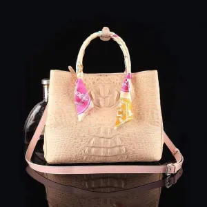 Genuine Crocodile  Medium Double Satchel Bag 33cm