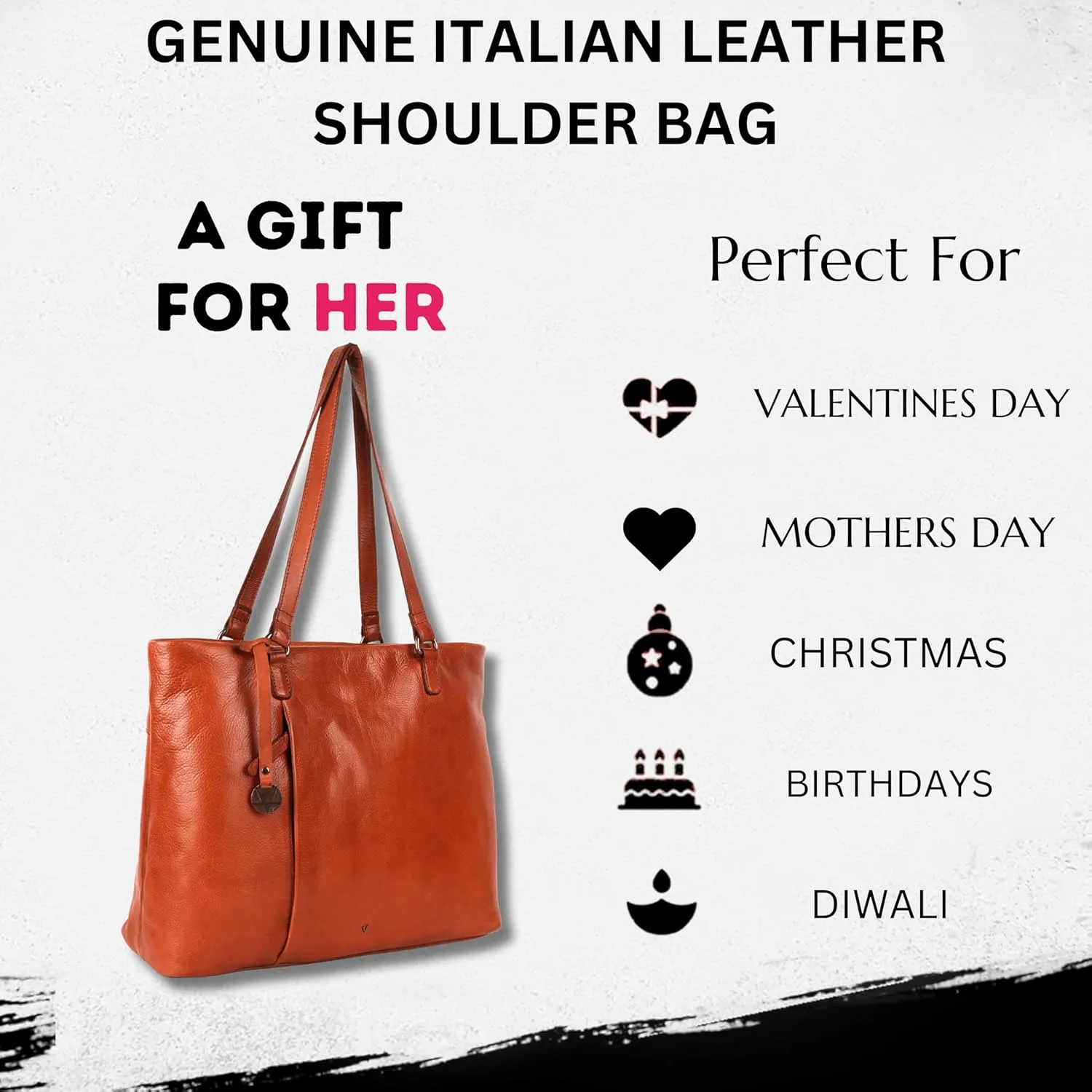 Genuine Italian Leather Women's Tote Handbags, Satchel Purse Ladies Shoulder Bags with Top Handle