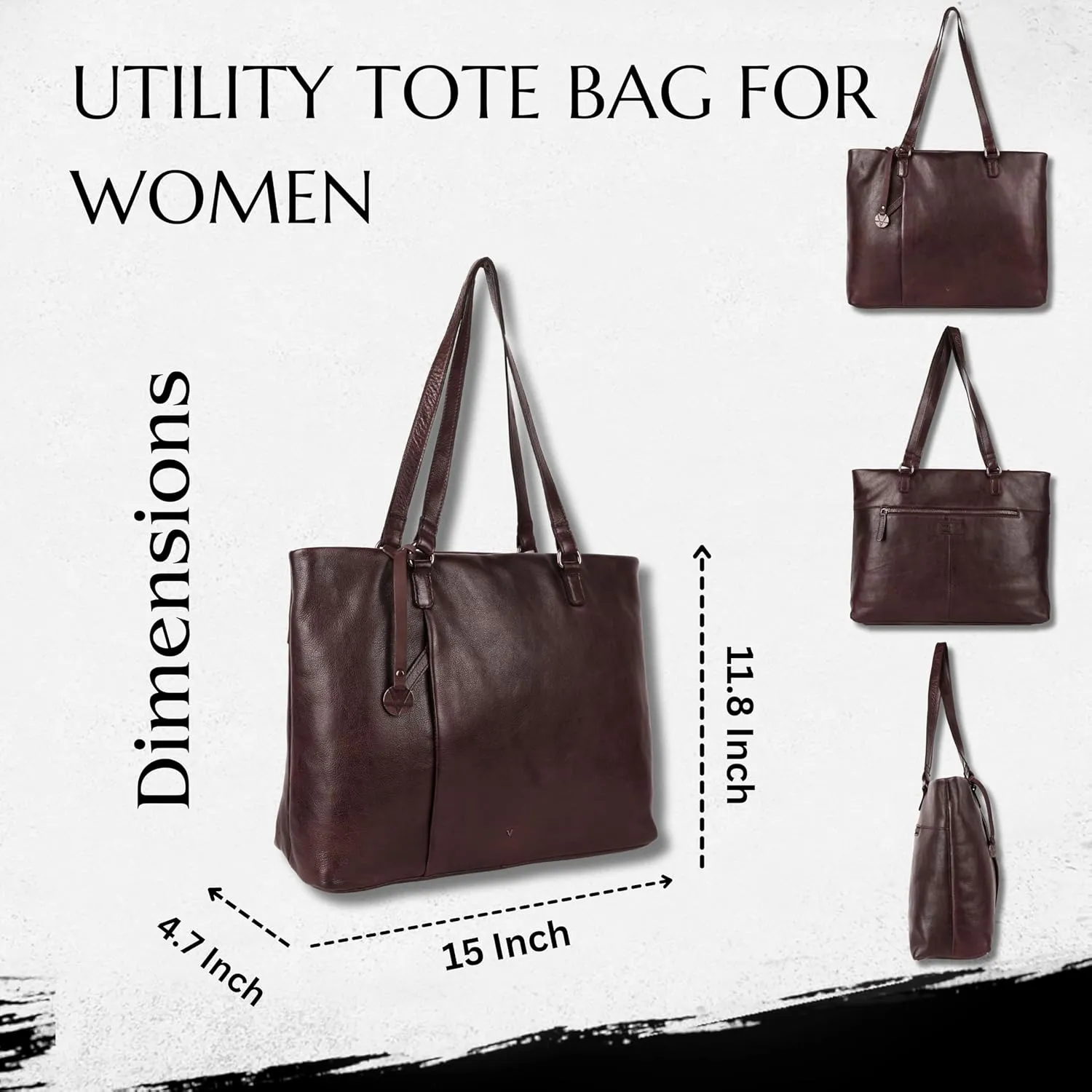 Genuine Italian Leather Women's Tote Handbags, Satchel Purse Ladies Shoulder Bags with Top Handle