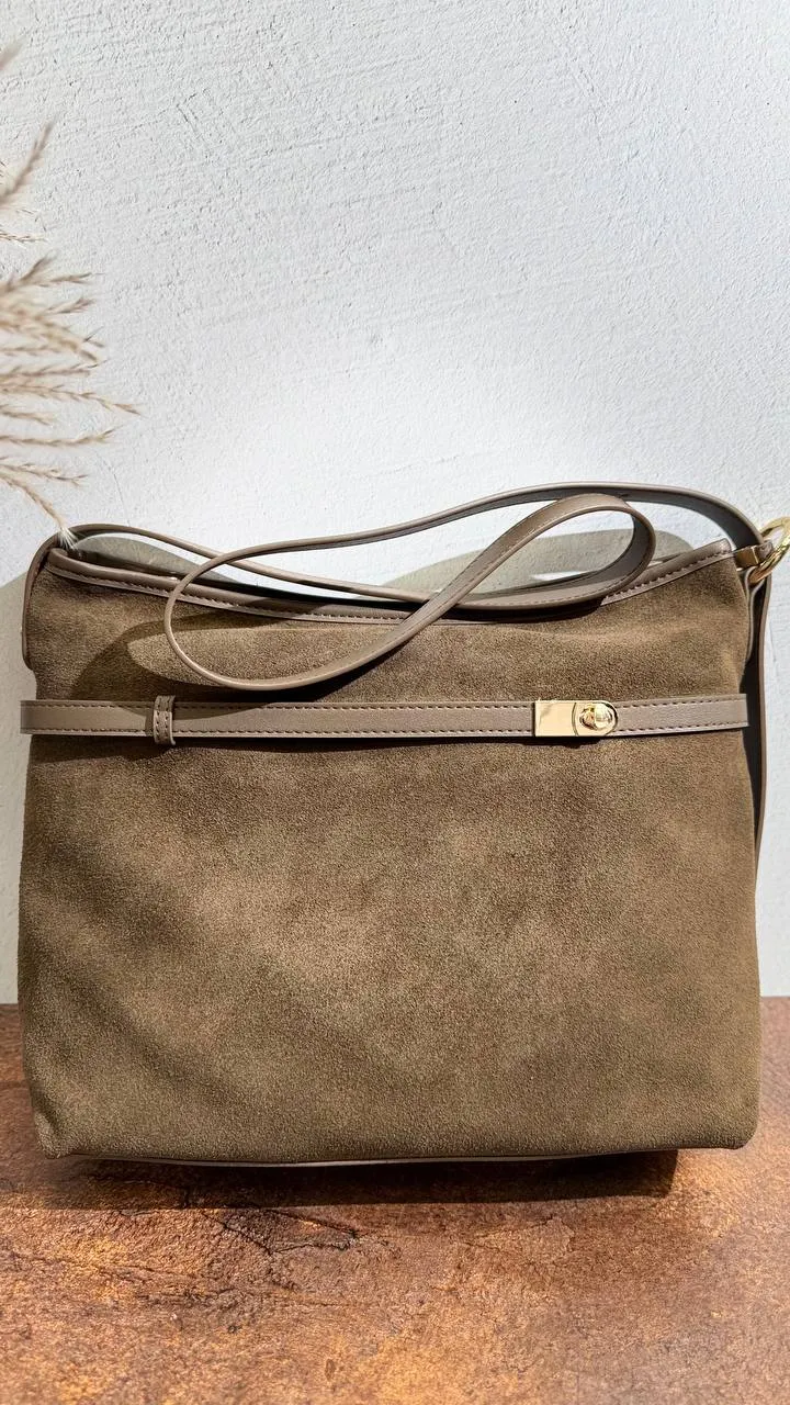 Genuine Leather and Suede Bag — Perfection of Style and Elegance