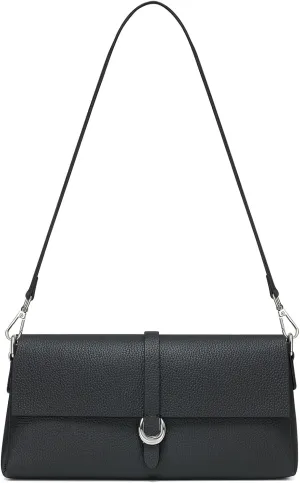 Genuine Leather Clutch Purses for Women Shoulder Bag Trendy Top-Handle Handbags with 2 Adjustable Straps
