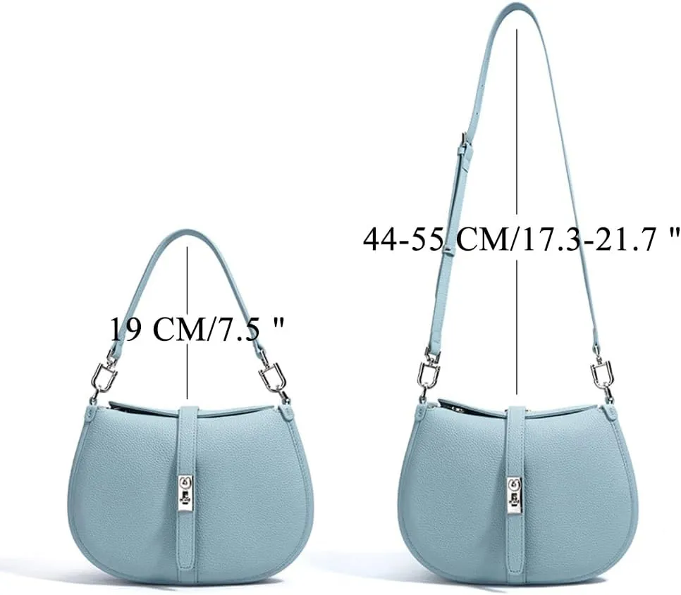 Genuine Leather Crossbody Bags for Women Elegant Handbags for Women 2025 Designer Crescent Bag Top-handle Hobo Purse Trending