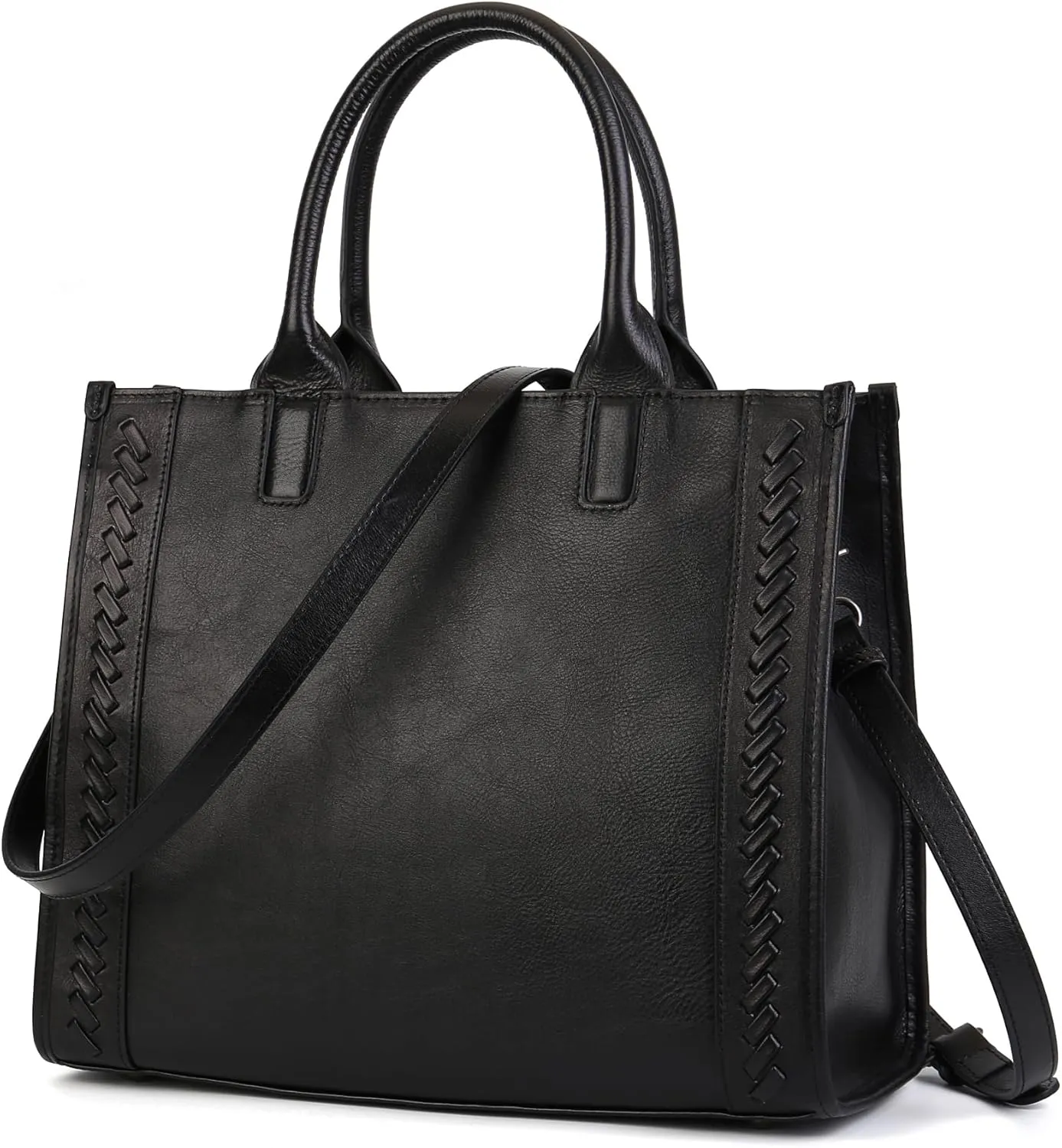 Genuine Leather Handbags Purses for Women Medium Satchel Tote Shoulder Crossbody Bags Top Handle with Strap