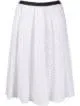 geometric-pattern midi skirt
