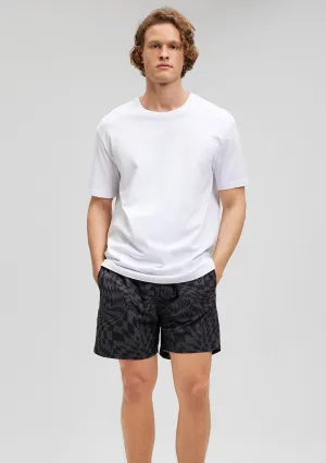 Geometric Printed Black Trunks