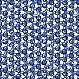 Geometric Rhythm - Indigo Honeycomb Fabric