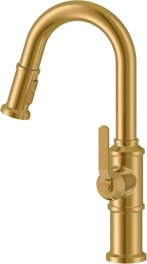 Gerber Kinzie Single Handle Pull Down Sprayer Prep Faucet in Brushed Bronze, D150537BB