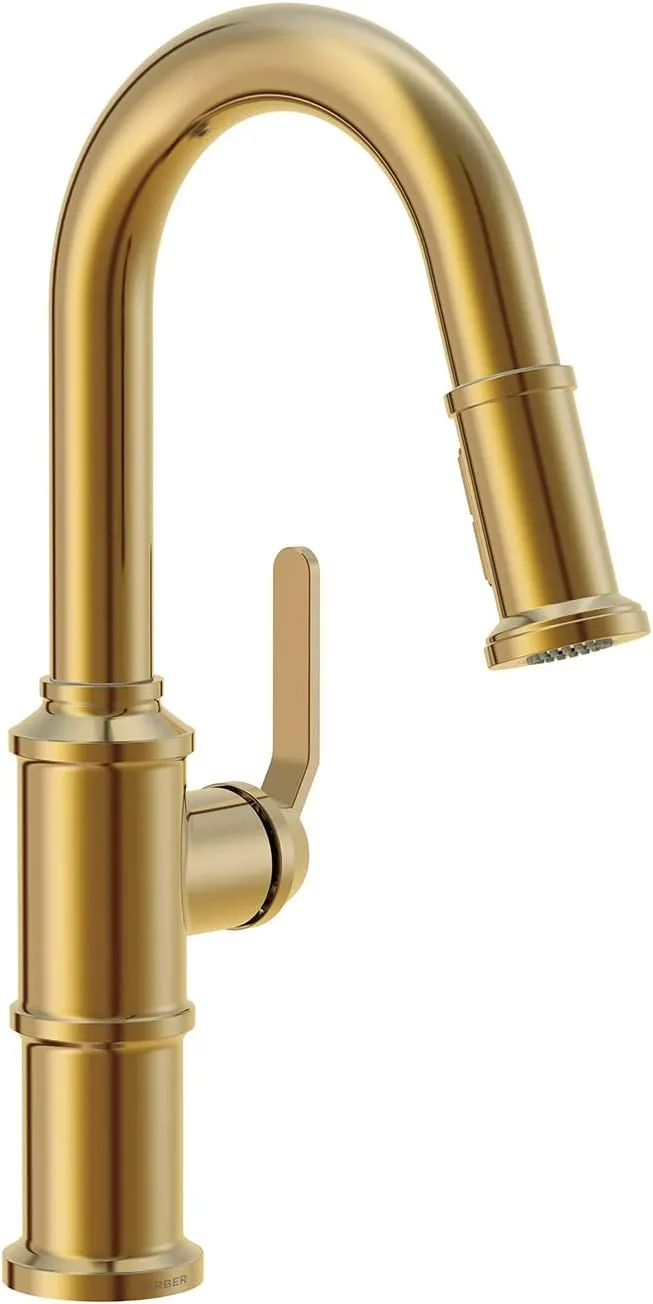Gerber Kinzie Single Handle Pull Down Sprayer Prep Faucet in Brushed Bronze, D150537BB
