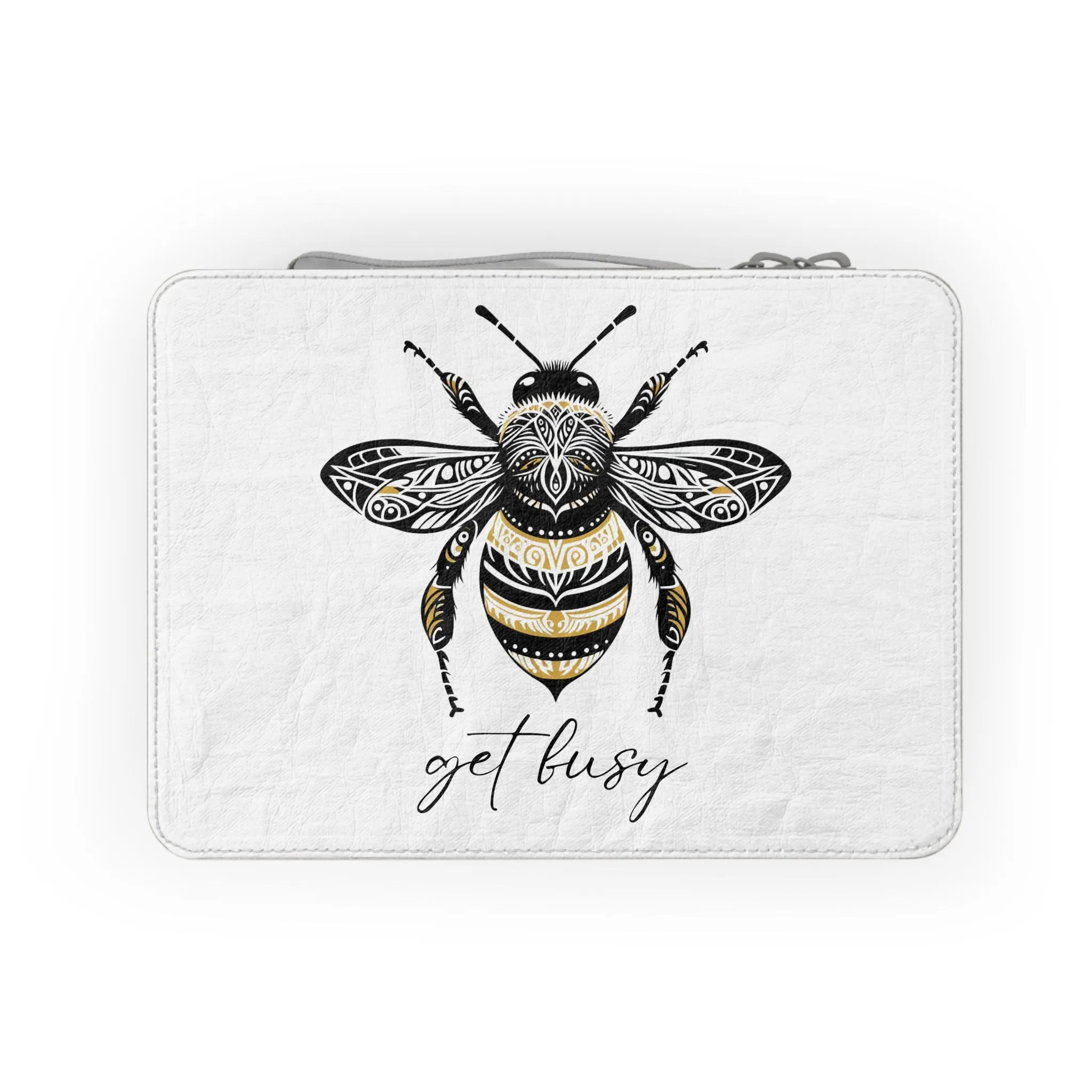 Get Busy Bee Paper Lunch Bag - white