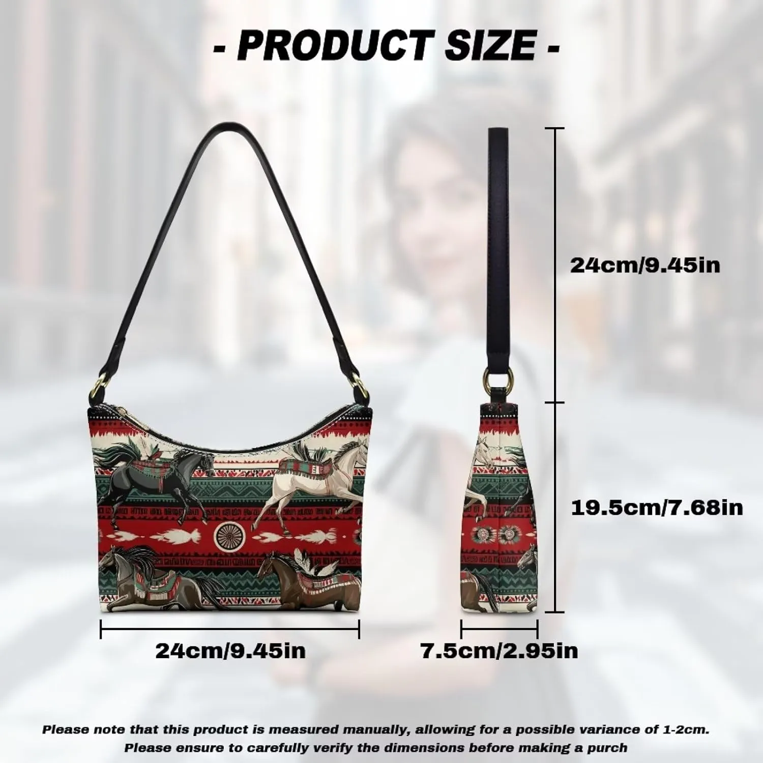 GIFTPUZZ Women Underarm Shoulder Bag Trendy Leather Purse with Top Handle Internal Pocket and Zipper Closure Waterproof