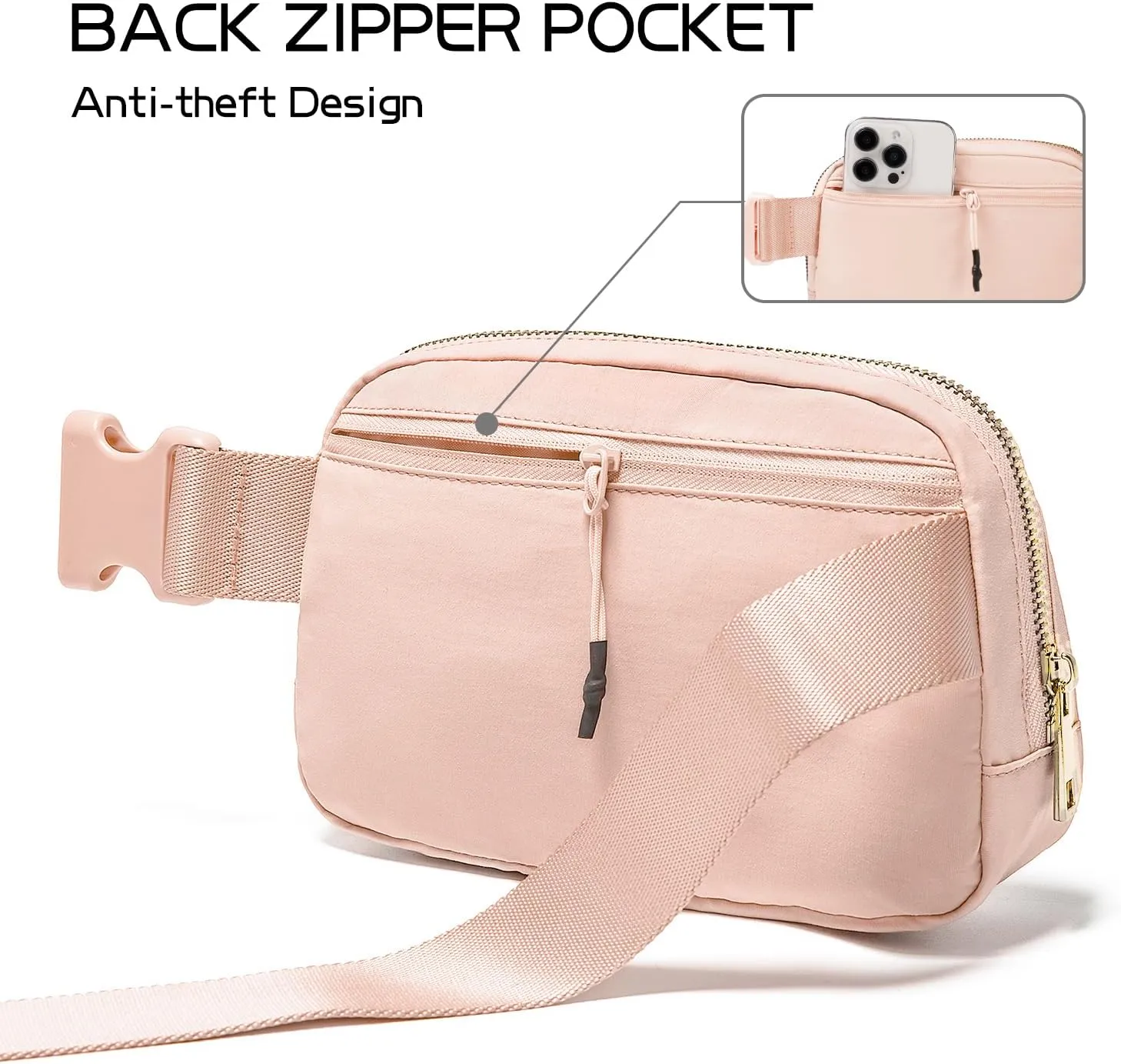 Gitus Gifts for 8 9 10 11 12 Year Old Girls Belt Bag Fanny Pack Crossbody Bags with Initial Letter Patch Cute Stuff Birthday Gifts for Teen Girls Women Personalized Trend Stuff (Coral Pink-S)