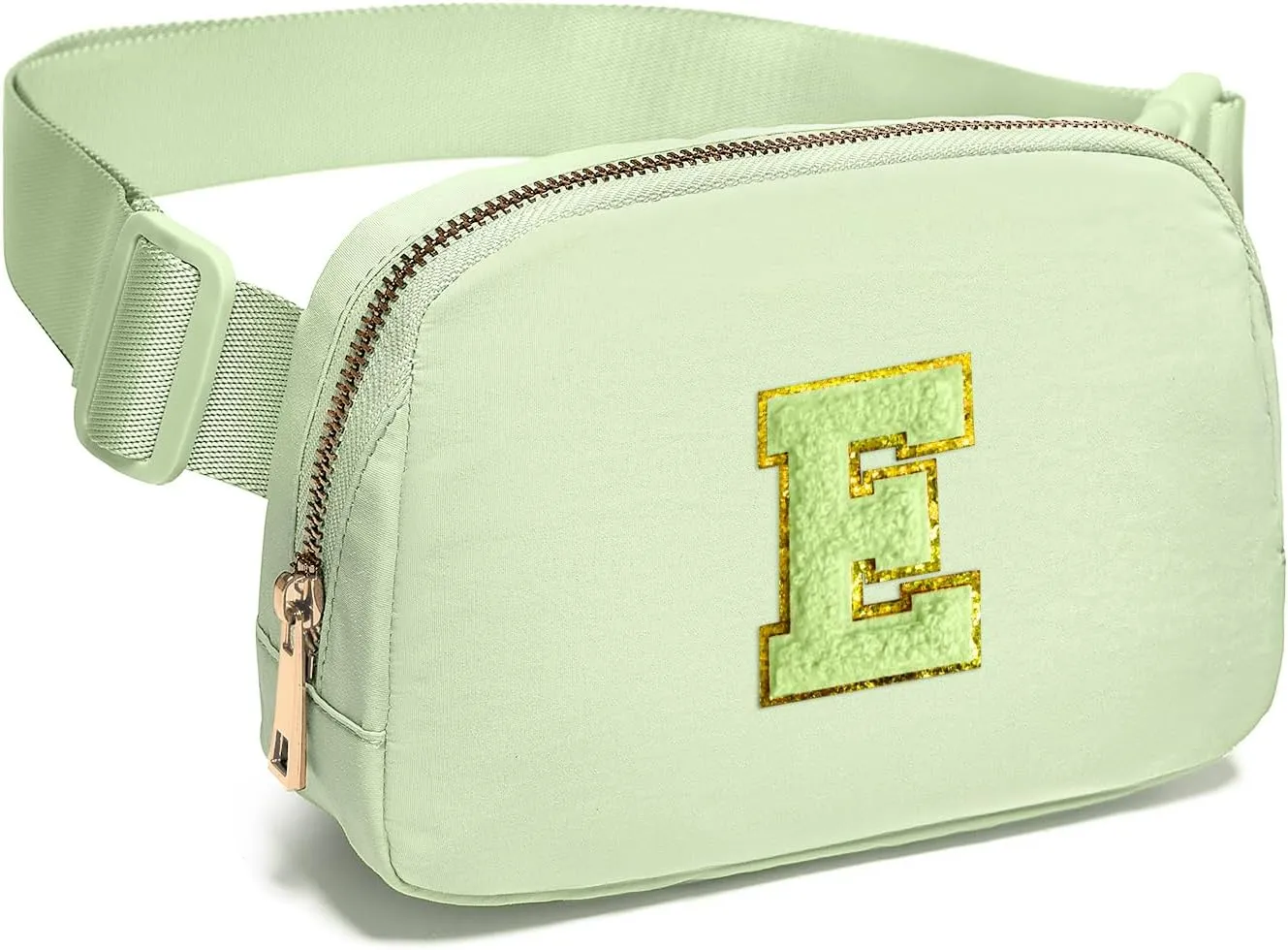 Gitus Gifts for 8 9 10 11 12 Year Old Girls Belt Bag Fanny Pack Crossbody Bags with Initial Letter Patch Cute Stuff Birthday Gifts for Teen Girls Women Personalized Trend Stuff (Light Green-E)