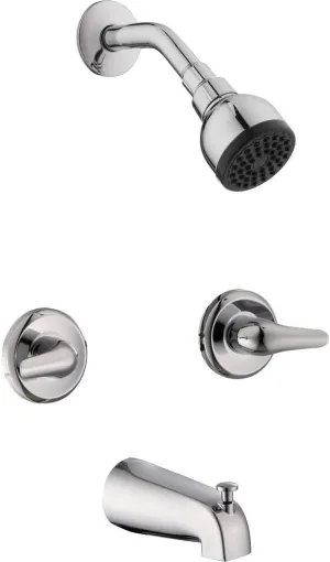 Glacier Bay Aragon 2-Handle 1-Spray Tub and Shower Faucet in Chrome (Valve Included) HD833X-0001