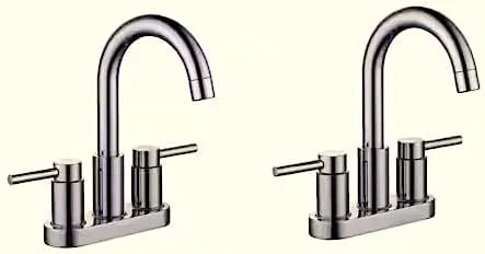 Glacier Bay Dorind 4 in. Centerset 2-Handle High-Arc Bathroom Faucet in Polished Chrome (2-Pack) 1006 878 804