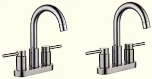Glacier Bay Dorind 4 in. Centerset 2-Handle High-Arc Bathroom Faucet in Polished Chrome (2-Pack) 1006 878 804