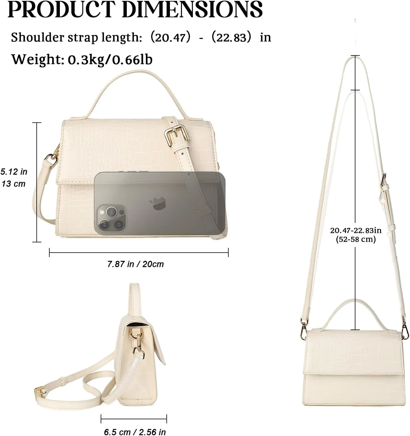 Gladdon Small Leather Crossbody Purse for Women Trendy Ladies Top Handle Shoulder Bags