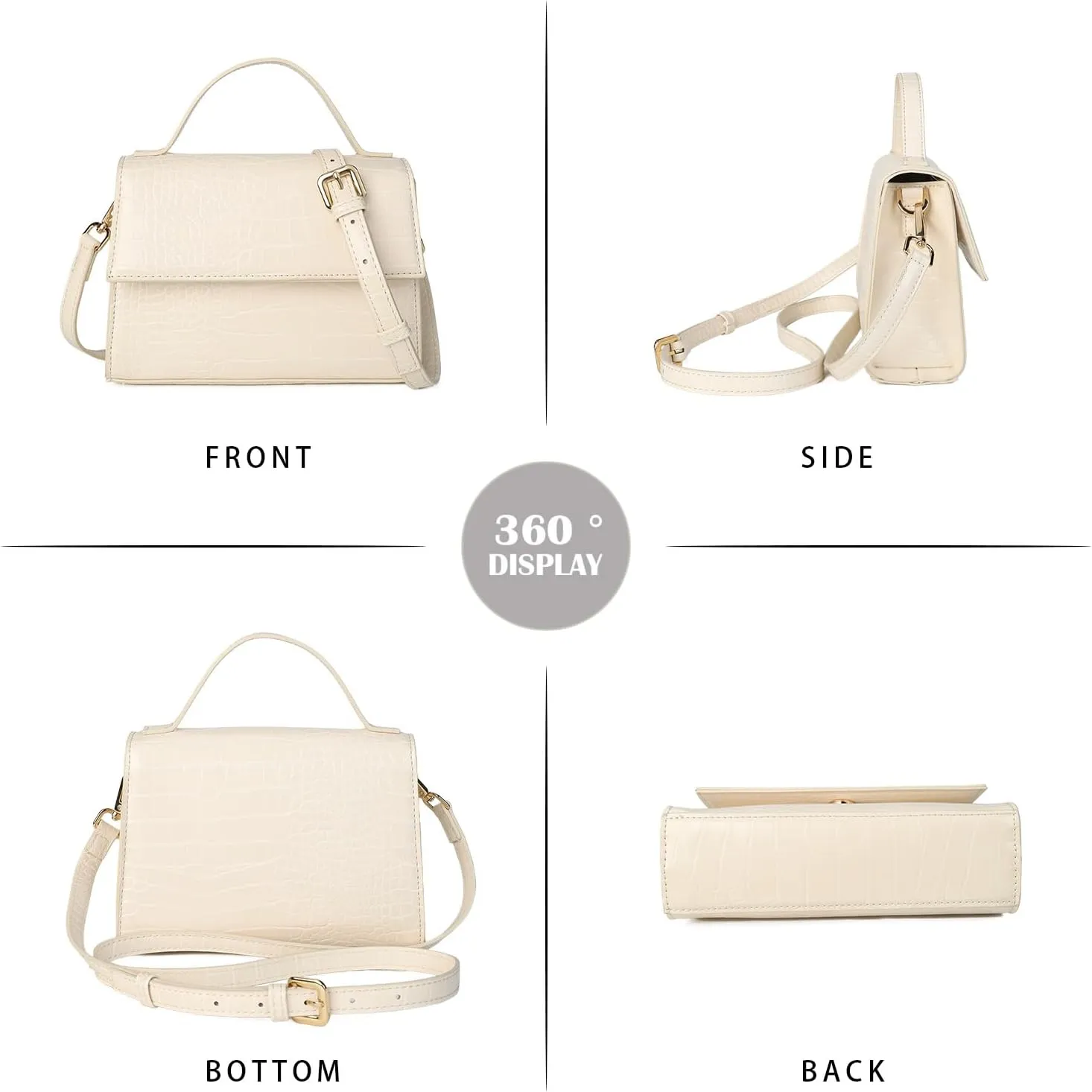 Gladdon Small Leather Crossbody Purse for Women Trendy Ladies Top Handle Shoulder Bags