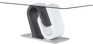 Global Furniture USA Grey and White Base Dining Table