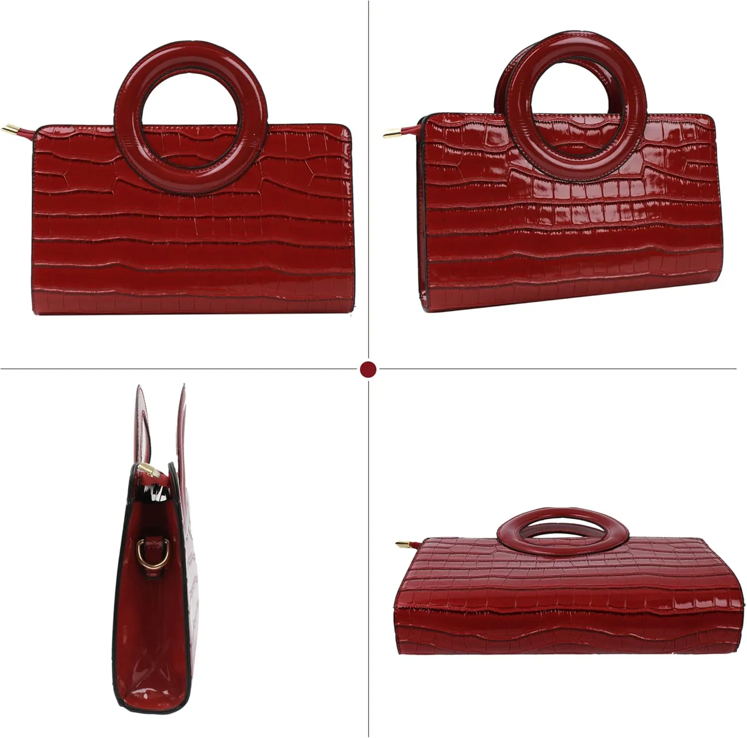 Goclothod Top Handle Satchel Women Vintage Flap Tote Clutch Handbag Crossbody Shoulder Bag Purse