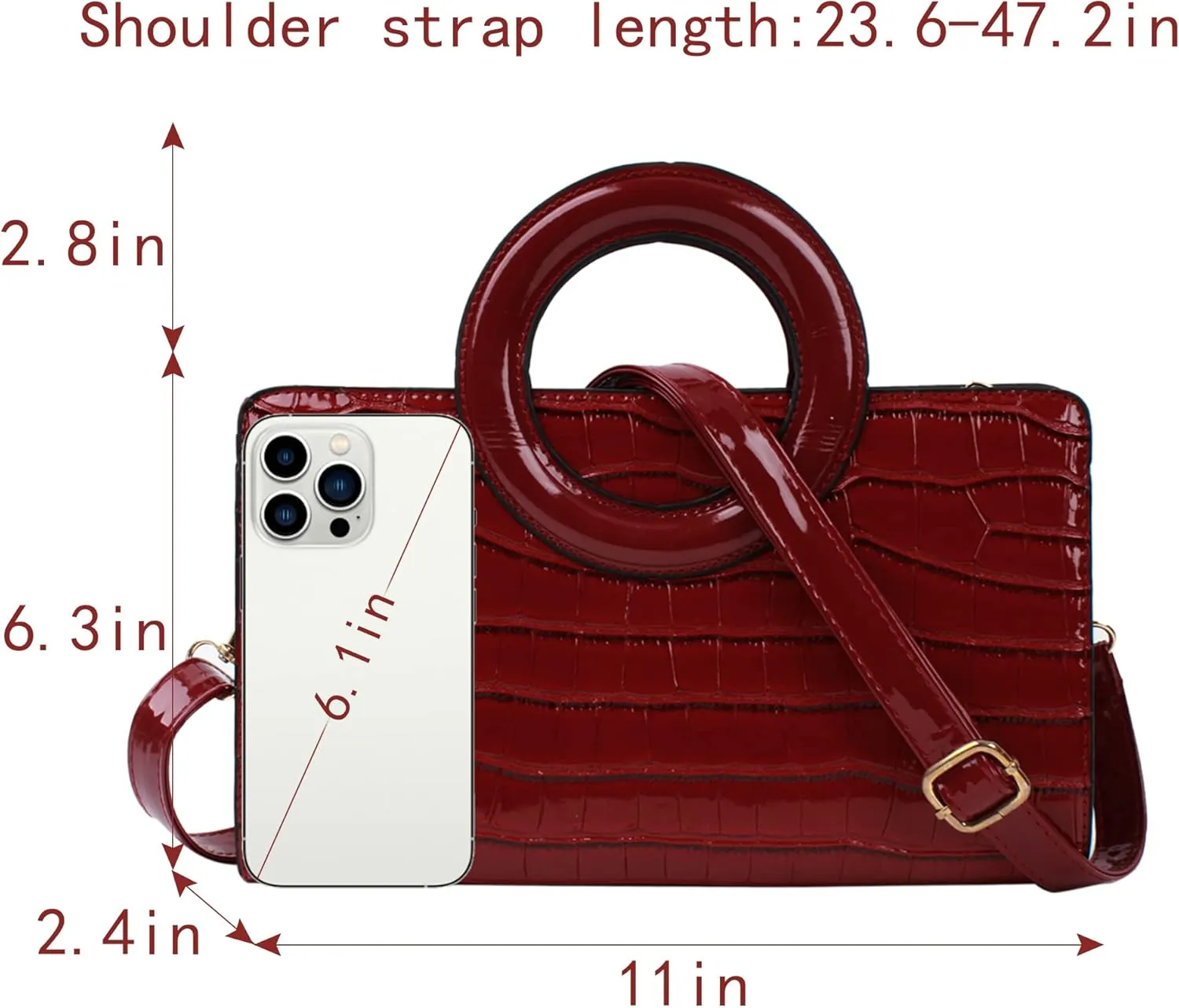 Goclothod Top Handle Satchel Women Vintage Flap Tote Clutch Handbag Crossbody Shoulder Bag Purse