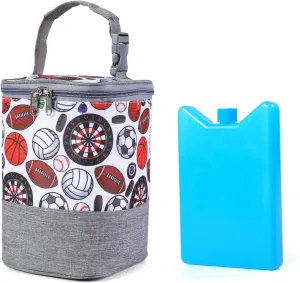 GOGOSO Baby Bottle Bag with Ice Pack Cooler - Insulated Tote for Working Mom, Breastmilk Cooler for Up to 4 Large 8 Ounce Bottles