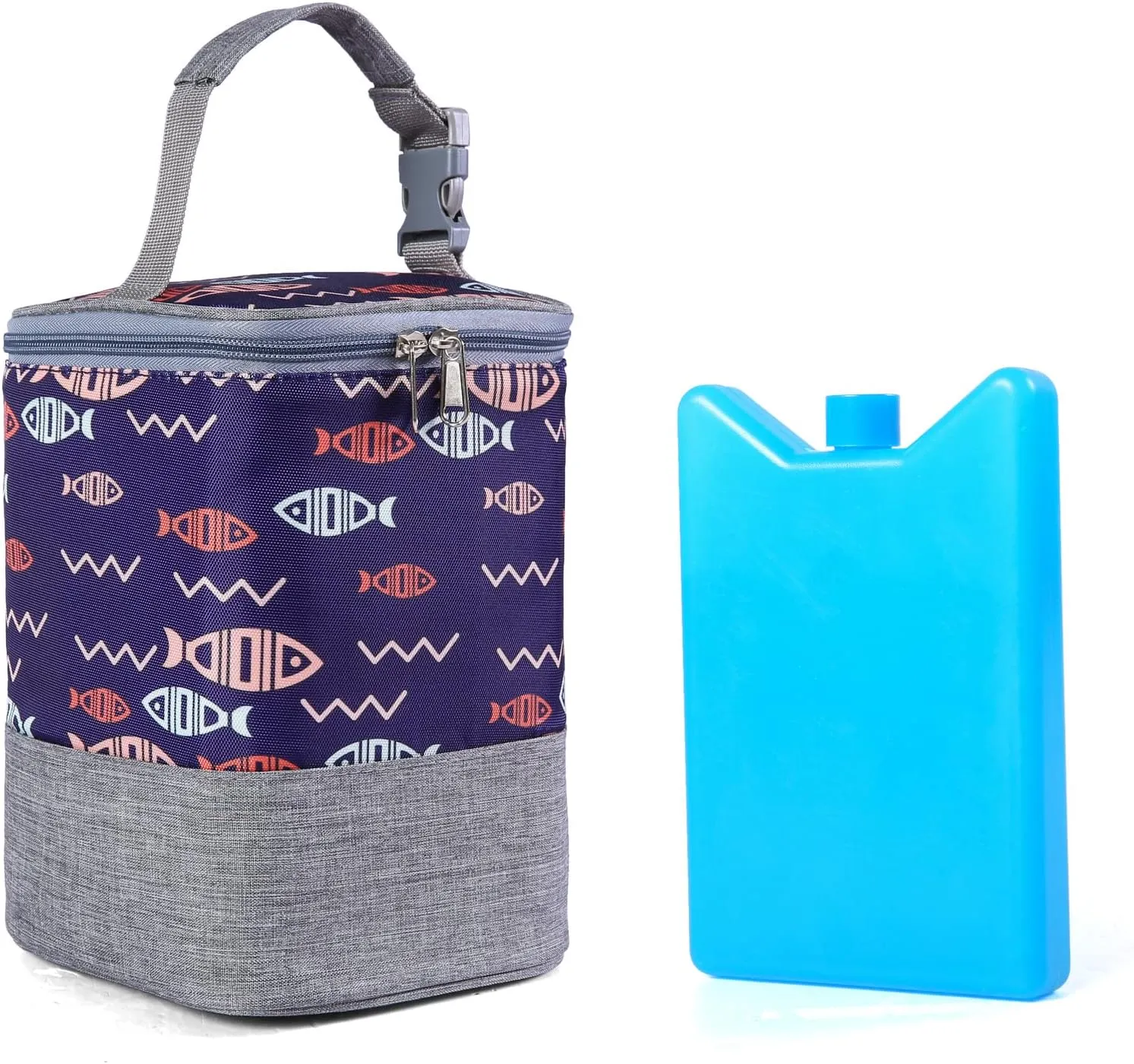 GOGOSO Baby Bottle Bag with Ice Pack Cooler - Insulated Tote for Working Mom, Breastmilk Cooler for Up to 4 Large 8 Ounce Bottles