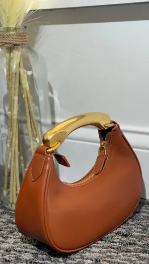 Golden Grace Bag: Italian Genuine Leather — The Art of Minimalism and Elegance