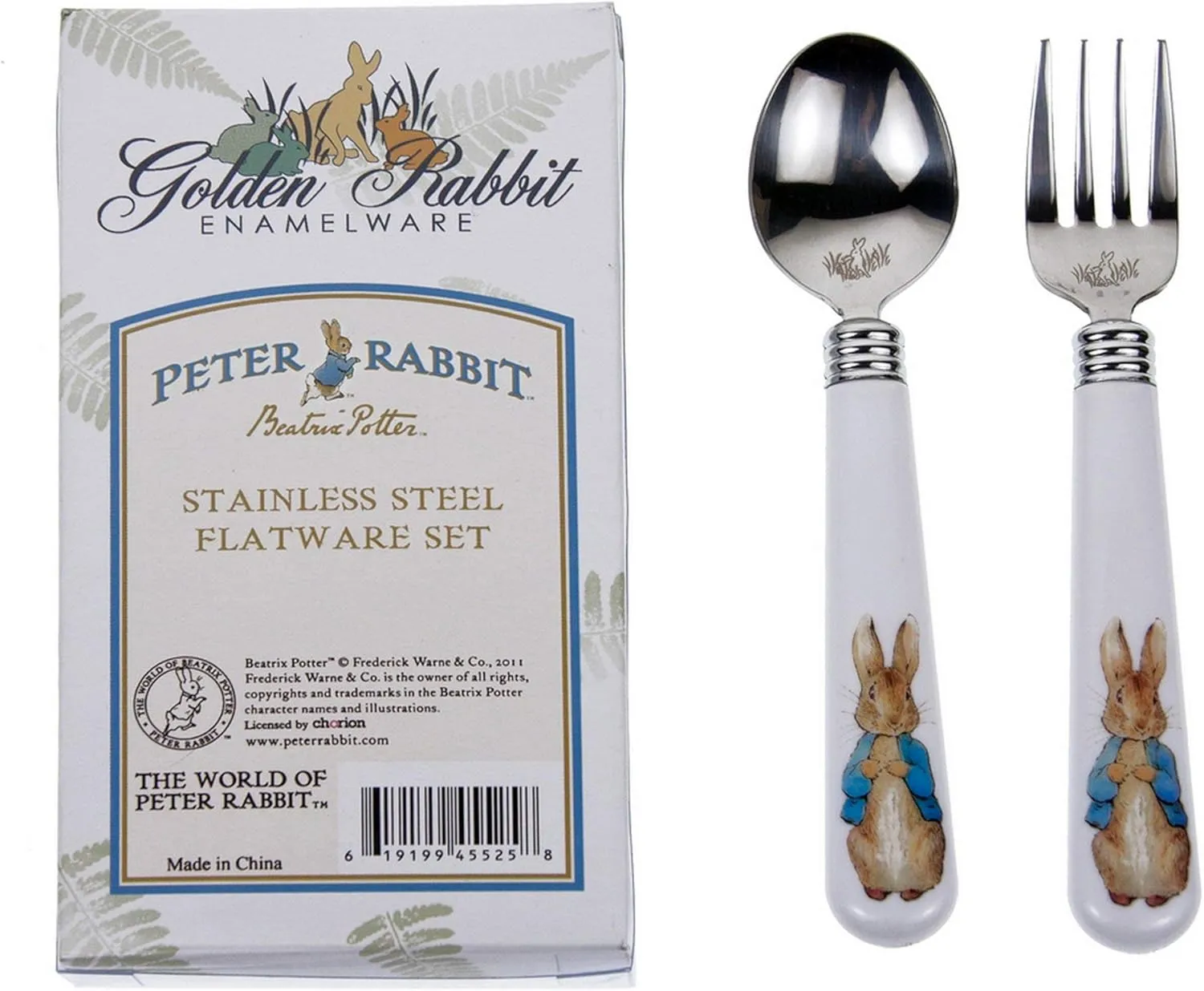 Golden Rabbit Enamelware - Flatware 2-piece Gift Set (Peter Rabbit)
