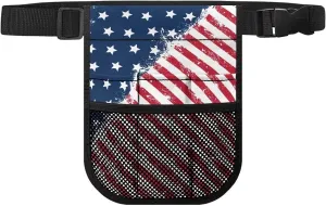 Gomyblomy American Flag Nurse Fanny Pack for Work Patriotic Nurse Waist Pouch with Multiple Compartments Lightweight Nursing Tool Belt Bag with Adjustable Straps