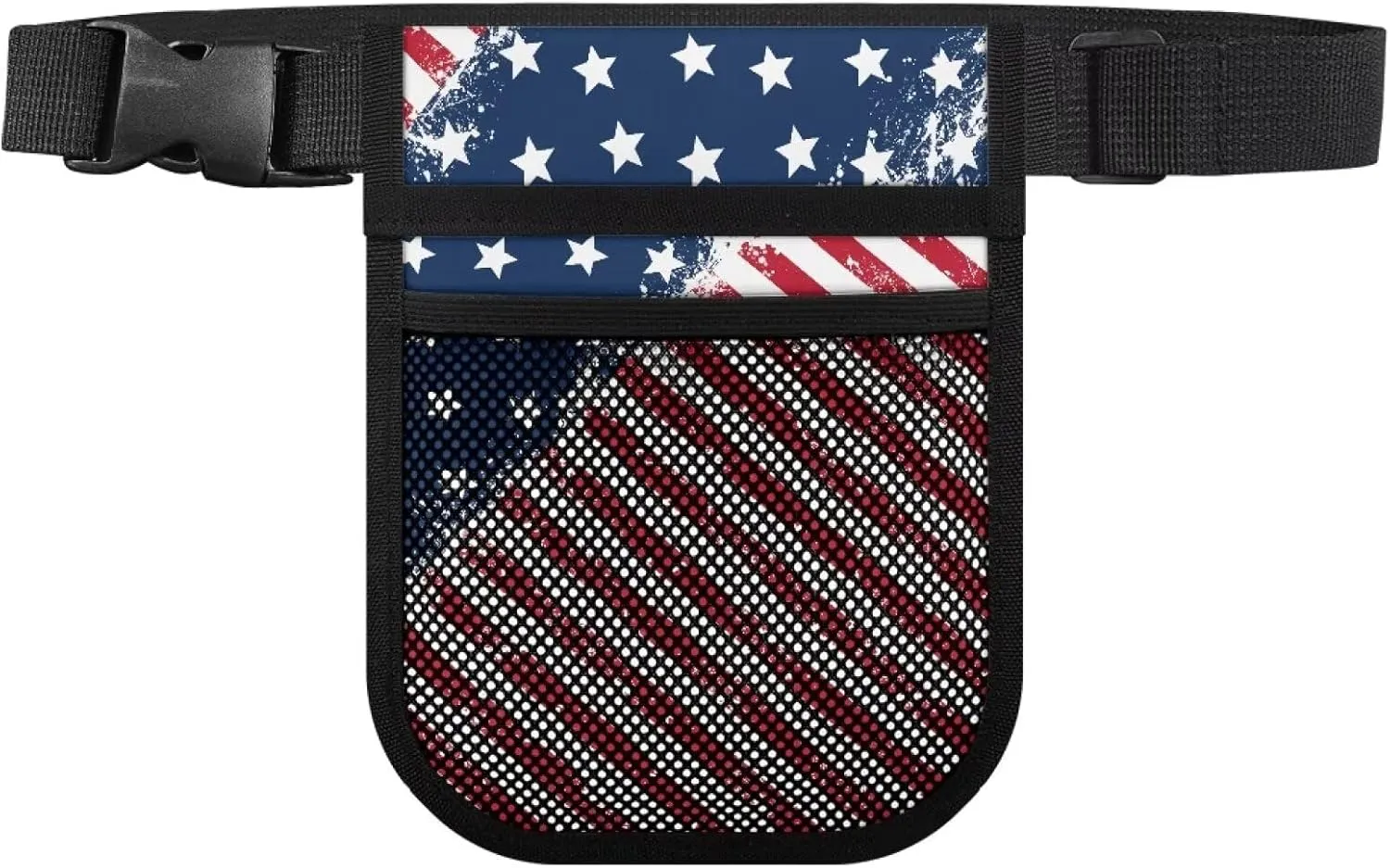 Gomyblomy American Flag Nurse Fanny Pack for Work Patriotic Nurse Waist Pouch with Multiple Compartments Lightweight Nursing Tool Belt Bag with Adjustable Straps
