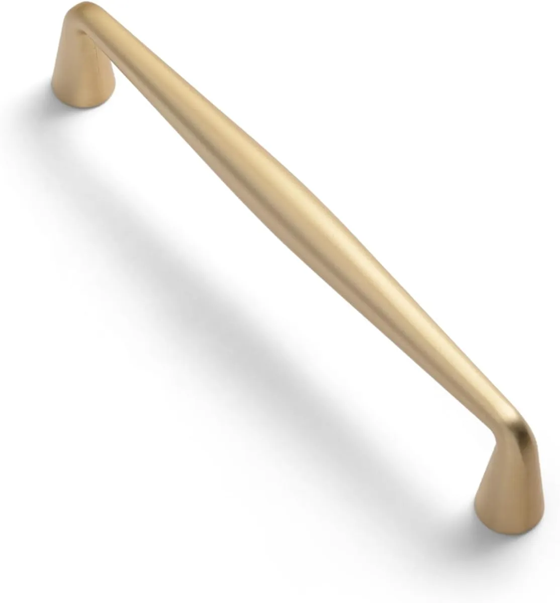 Goo-Ki Brushed Brass Zinc Alloy Cabinet Handles - 5.03''(128mm) Hole Center Affordable Luxury Cabinet Pull Hardware for Bedroom, Kitchen, 6 Pack…