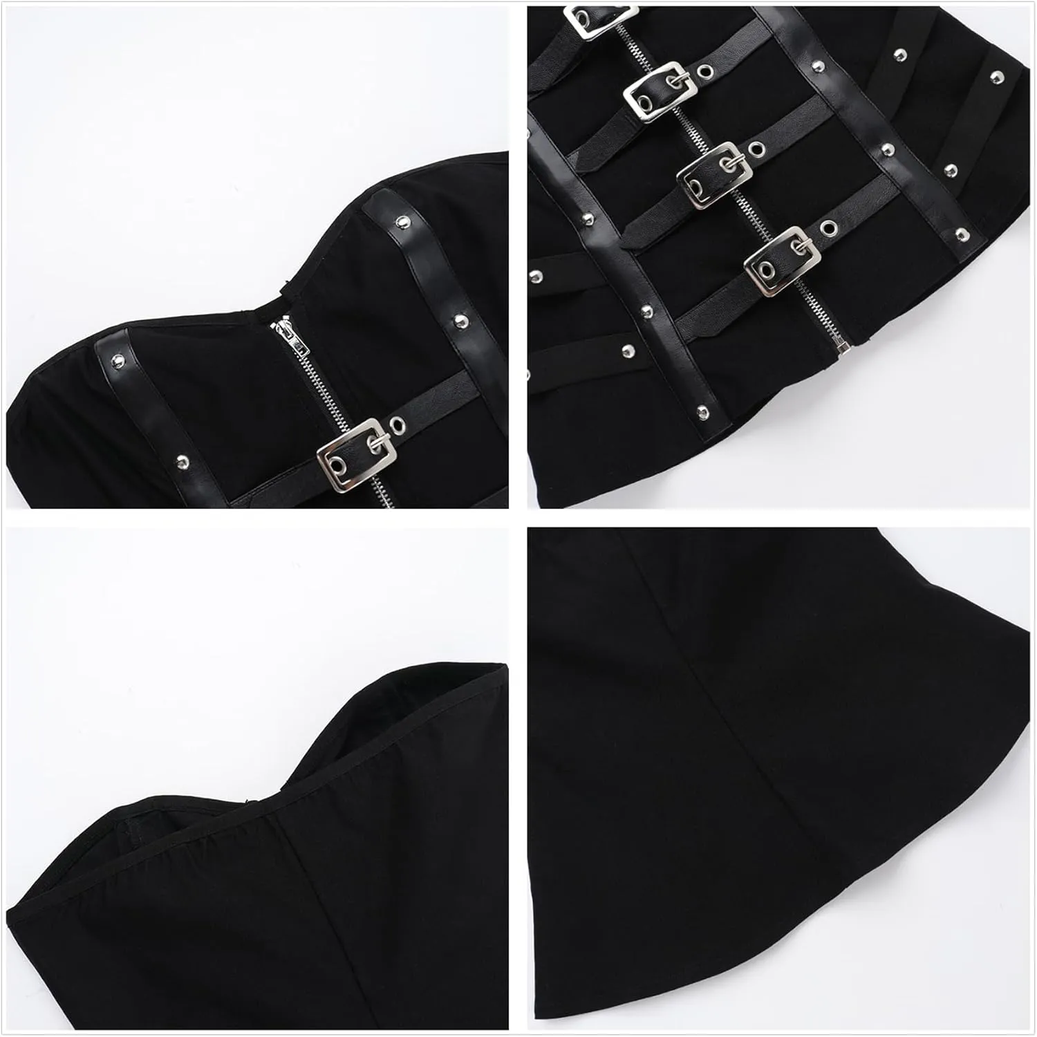Goth Strapless Tank Top Women Rave Emo Party Y2k Festival Grunge