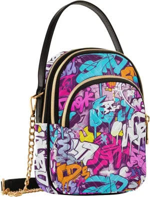 Graffiti Street Art Small Crossbody Bags for Women Cell Phone Shoulder Purse Handbags Wallet 21216778