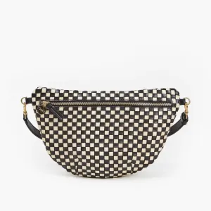 Grande Fanny in Black & Cream Woven Checker